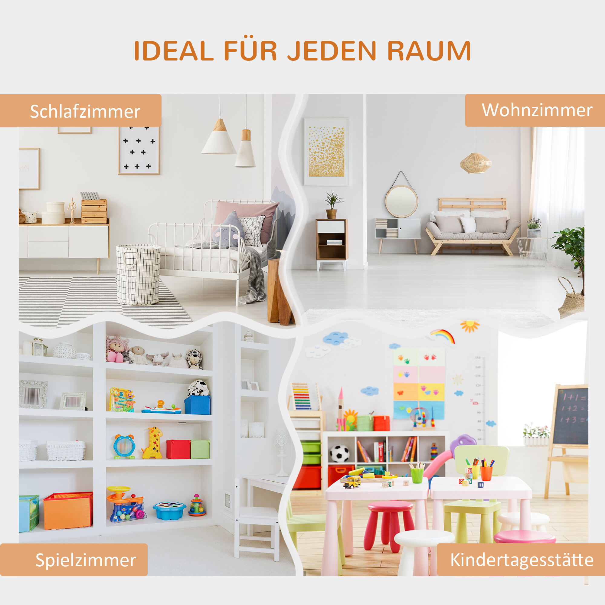 Kids Furniture HOMCOM 6-Cubby Kids Bookcase with Reading Nook and Cushion, Multi-Purpose Storage Organizer for Bedroom, Living Room, Pure White,Baby Furniture