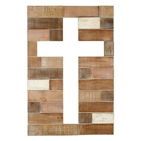 15.75 x 24 in. Plank Cut Out Wall Cross