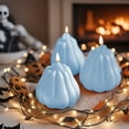thumbnail image 4 of Boovnll Halloween Pumpkins, 6Pcs Artificial Hanging Pumpkins Halloween Fall Decoration Pumpkin Decor for Indoor Outdoor Home Thanksgiving Halloween Party Supplies, Halloween Decorations - Blue, 4 of 6