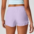 thumbnail image 5 of Hurxie Women's Athletic Shorts High Waisted Running Short Pocket Sporty Shorts Gym Workout Shorts Purple,2XL, 5 of 5