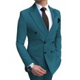 thumbnail image 4 of Men's Brown Skinny Fit Two-Piece Suit Jacket and Pants for Formal Business, 4 of 9