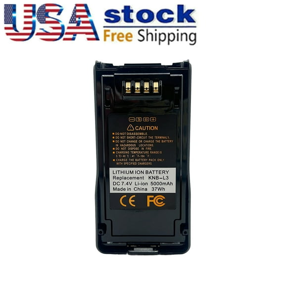 KNB-L3 5000mAh Li-ion Battery for NX-5000, NX-5200, NX-5300, NX-5400, TK-5230, TK-5330, TK-5430, VP-5230, VP-5330, VP-5430, VP-6230, VP-6330, VP-6430 Portable Radio
