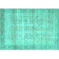 thumbnail image 1 of Ahgly Company Machine Washable Indoor Rectangle Persian Turquoise Blue Traditional Area Rugs, 2' x 4', 1 of 4