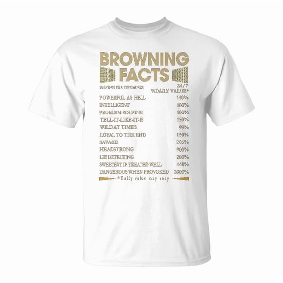 Browning Name Gift Browning Facts Unisex Jersey Crewneck Tshirt