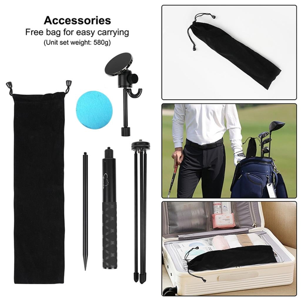 LIANXUE Portable Golf Tripod Selfie Stick Adjustable Golf Stick Magnetic Phone Holer