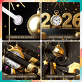thumbnail image 4 of Golden Theme 2026 New Year Countdown Backdrop Clock Design Festive Decoration Celebration Banner for New Year's Eve Party Holiday Celebration Indoor Decoration, 4 of 9