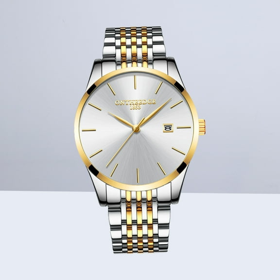 OFFIGAM Men's Business Watch Stainless Steel Fashion Wristwatch with Multi-Color Dial and Calendar Display