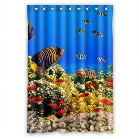 - GreenDecor Beautiful And Wonderful Undersea World Waterproof Shower Curtain Set with Hooks Bathroom Accessories Size 48x72 inches