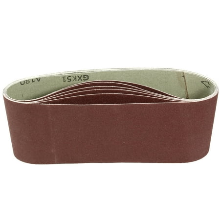 

Uxcell 4 x 24 180 Grit Lapped Joint Aluminum Oxide Sanding Belts 6 Pack