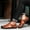 #186-Brown, variant on Spring Summer Men's Leather Sandals Beach Shoes Casual Slippers Comfort Breathable Outdoor Daily Walk Fashion Stitched Anti-Skid Style Gifts for Father