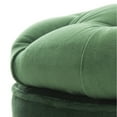 thumbnail image 5 of SAFAVIEH Amelia Tufted Storage Ottoman Emerald, 5 of 7