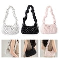 thumbnail image 2 of Women Bag Korean Styles Shoulder Bag Simple Crossbody Bag Cloud Bag Commuting Bag Polkas Dot Pleated Messengers Bag, 2 of 20