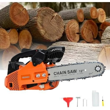 Gas Chainsaw 12 Inch, 25.4CC 2-Cycle Gas Powered Chain Saw, Motosierra De Gasolina, Top Handle Chainsaw for Tree Wood Cutting