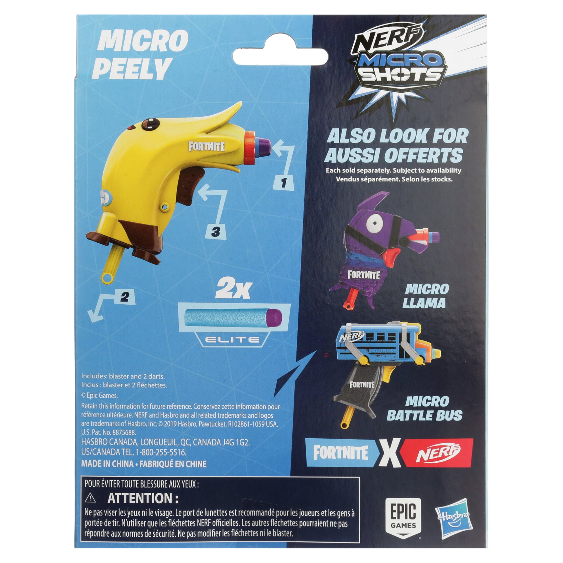 Nerf Fortnite MicroShots Micro Grappler Mini Dart-Firing Blaster