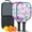 Black-1, variant on Pickleball Paddles Set Of 2, Fiberglass Surface, Butterfly, Spring Print, 4 Balls & Bag