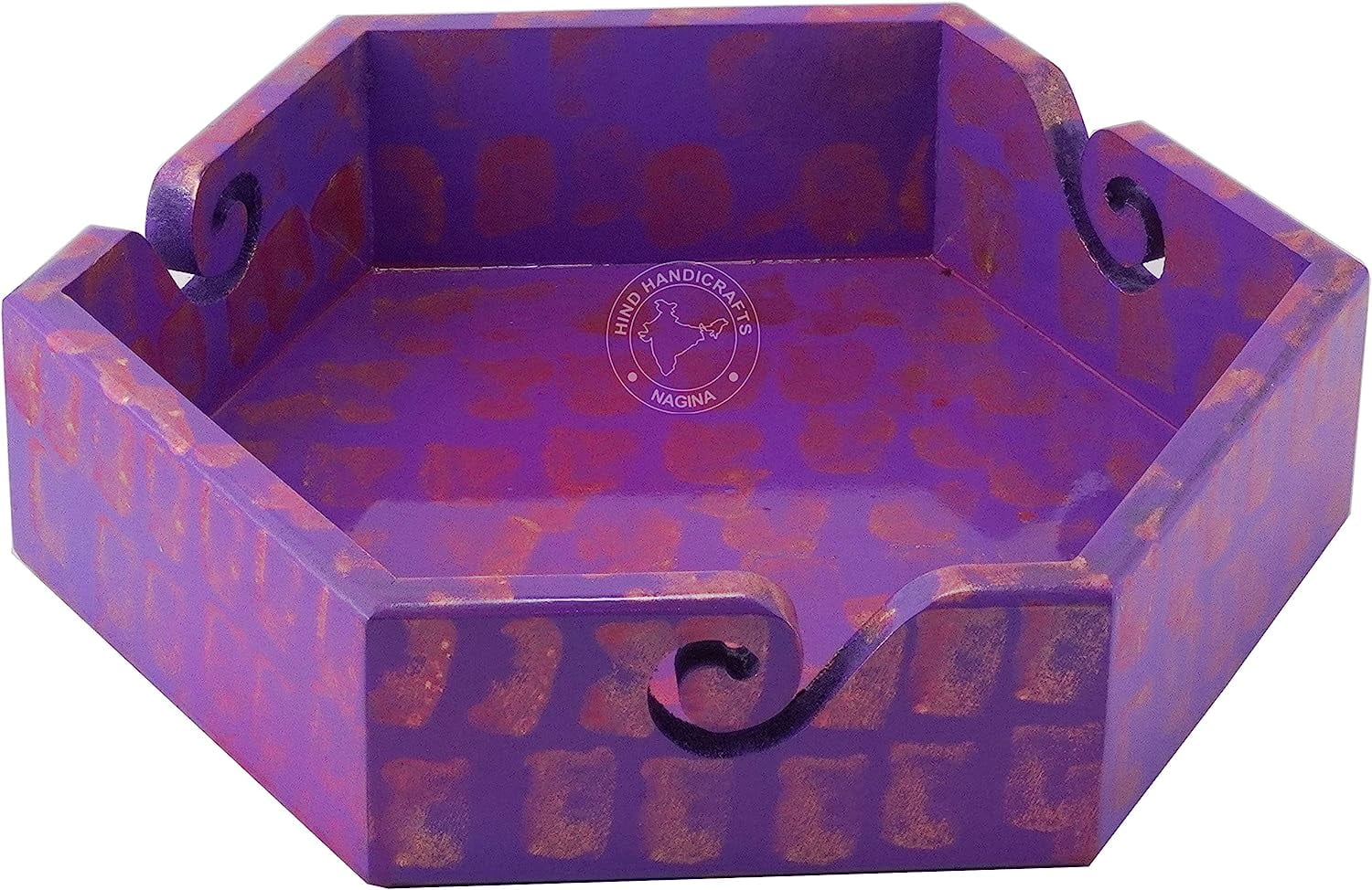 Hind Handicrafts Solid Dark Handmade Crafted Wooden Portable Yarn