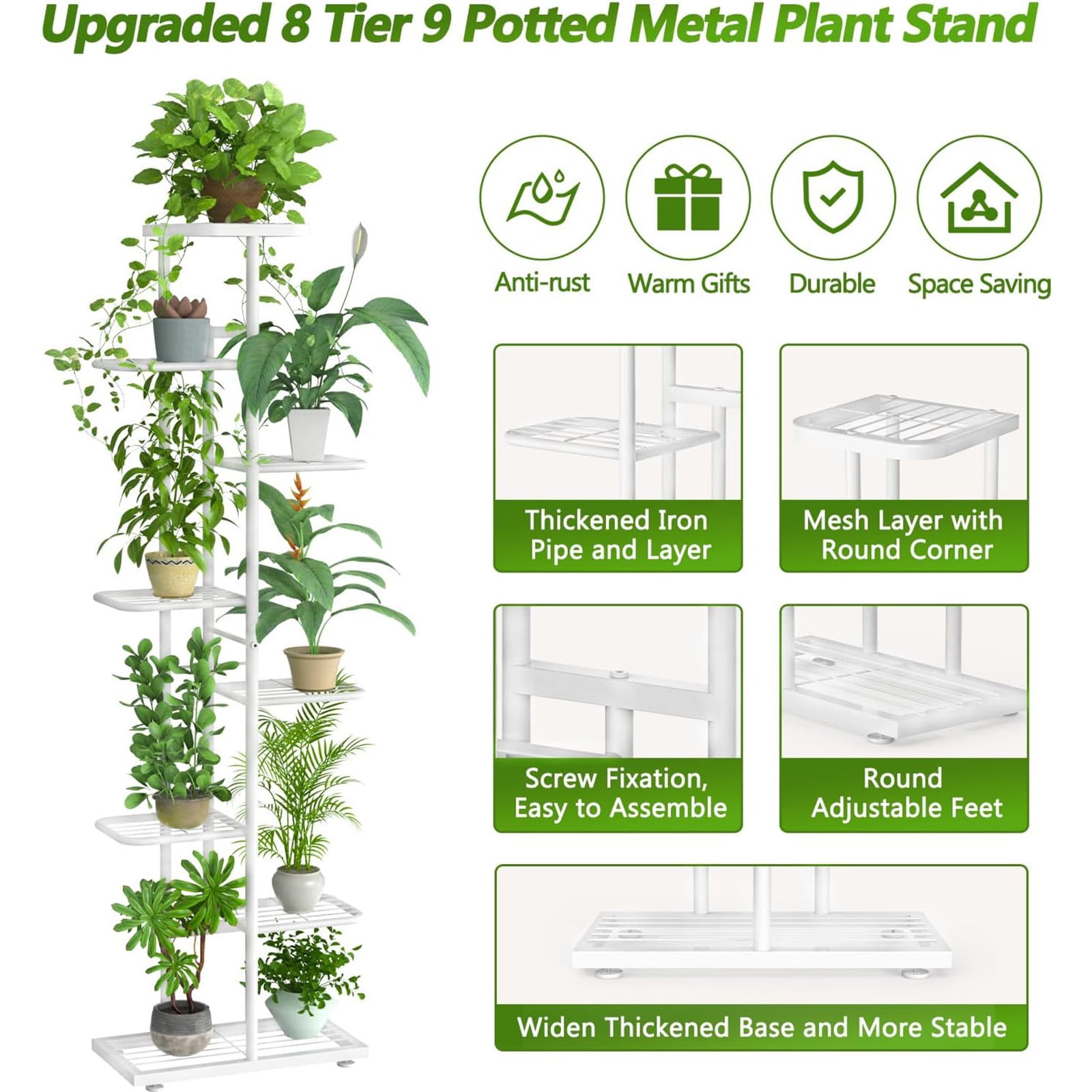 8/30まで MILLS PLANTS STAND ② SUSUZI 8-Tier Vertical Metal Plant Stand – 56