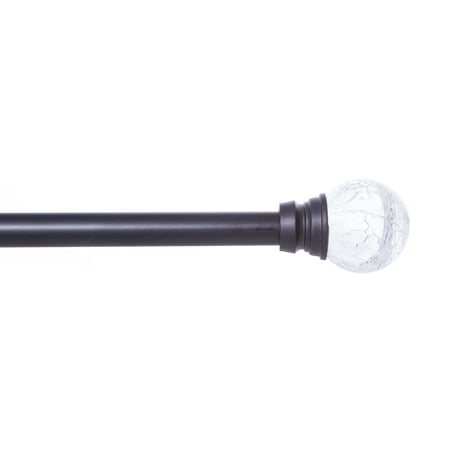 Mainstays 28-48” Modern Crackle Adjustable Petite Cafe Curtain Rod, 1/2” Diameter,