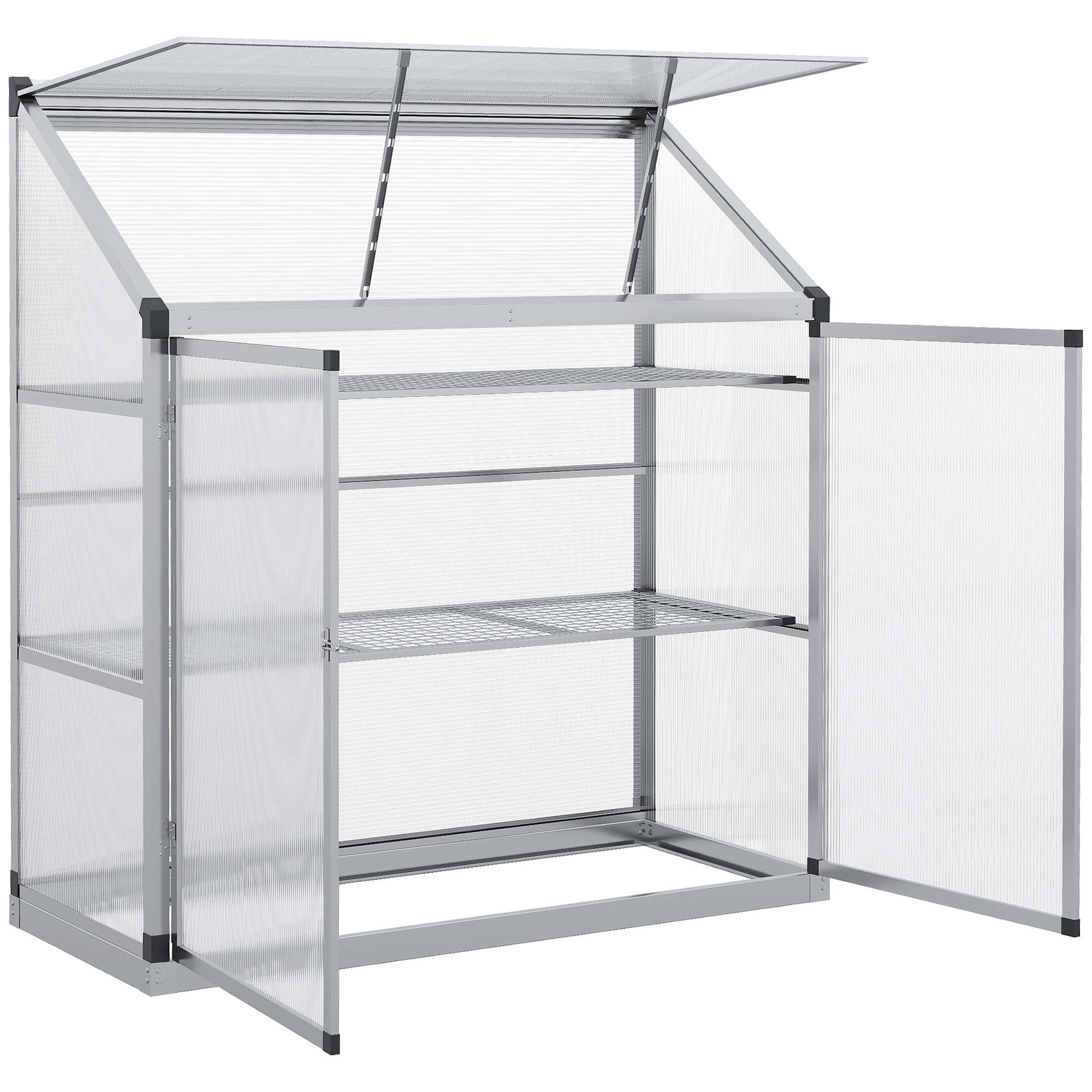 Outsunny Outdoor Garden Greenhouse, Cold Frame Polycarbonate Panel