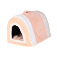 thumbnail image 3 of Nido de cueva cálido para hogar para cachorros, nido para dormir acogedor, cálido, extraíble, cómodo para gatos y perros, cama lavable para gatos, cas rosa, 3 of 8