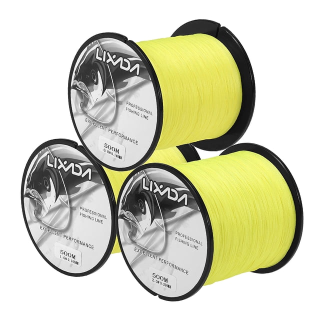 3 Pack 500m Braided Fishing Line 4 Strands Multifilament PE Fishing Wire Fishing String for Saltwater Freshwater