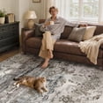 thumbnail image 6 of VUNATE 8'x10' Area Rugs for Living Room Machine Washable Rugs Abstract Vintage Distressed Indoor Rug Carpet Soft Lightweight Large Area Rug for Bedroom Dining Room Kitchen Foldable Nonslip Rug Taupe, 6 of 8
