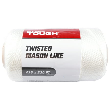 Hyper Tough 230 feet Twisted Polypropylene Mason Line, White, String &  Twine, Durable