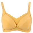 thumbnail image 1 of Sujetador de lactancia posparto fino de algodón, ropa interior transpirable antihundimiento para mujeres que amamantan, ropa interior de lactancia de verano (amarillo 85B), 1 of 9