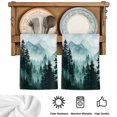 thumbnail image 5 of Dark Green Forest Kitchen Towels Set of 3, Nature Foggy Mountain Pine Tree Absorbent Dish Towels for Kitchen, Microfiber Hand Towel, Quick Drying Tea Towel for Cleaning Decorative Dishcloths, 5 of 7