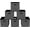 Black Leaf, variant on Foldable Fabric Storage Cubes with Handles, Set of 3, 11x11x11 Black Gold Cloth and Accessory Organizer Bins