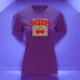 thumbnail image 3 of Playera Blusa De Cerezas Cherries Con Fondo Animal Print Vintage Color Morado Talla Grande Marca Emil SaEs, 3 of 4