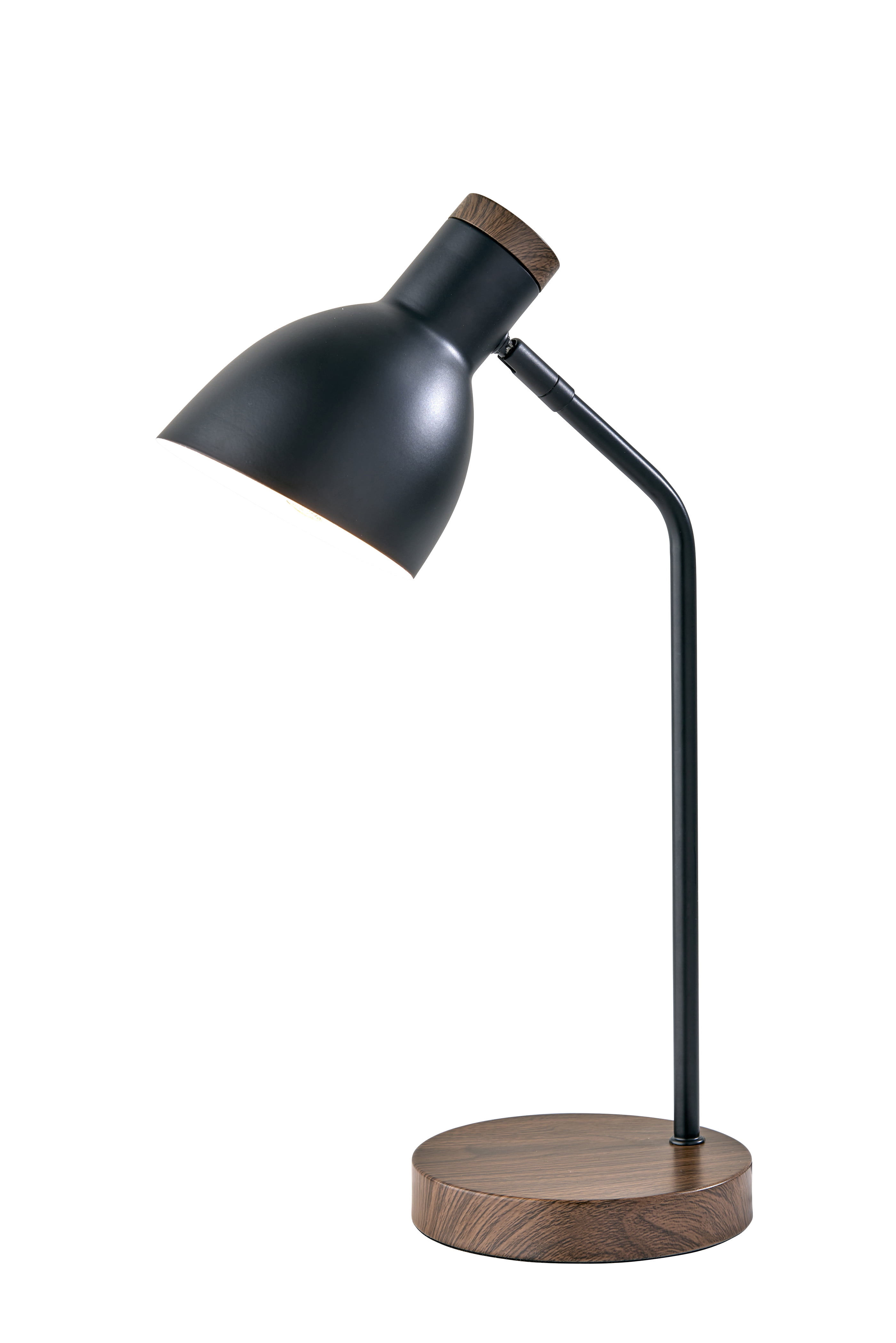 Better Homes & Gardens 18' Modern Black Finish Metal Desk Lamp with USB and USB-C Ports