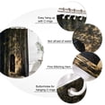 thumbnail image 3 of Vintage Country Bathroom Shower Curtains with 12 Hooks Polyester Waterproof Shower Curtain for Stalls and Bathtubs Rustic Tree Leaves Arched Door Village Decorative Bathroom Curtain 36x78 Inches, 3 of 9