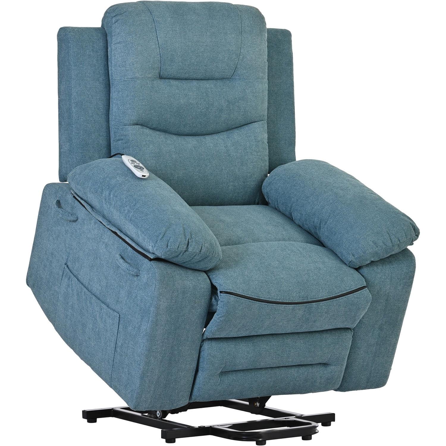Kepooman Massage Recliner, Power Lift Chair for Elderly with Adjustable Massage and Heating Function, Recliner Chair with Infinite Position and Side Pocket, Blue Kepooman Massage Recliner, Power Lift Chair for Elderly with Adjustable Massage and Heating Function, Recliner Chair with Infinite Position and Side Pocket, Blue