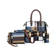thumbnail image 3 of Women's 4PCS Shoulder & Handbag Set, Large Capacity Backpack (Red/Blue/Coffee/Navy/Gray) - Lightweight, Multi-Pocket Organizer for Travel, Work, School - Includes Shoulder Bag, 2 Handbags & Card Bag, 3 of 7