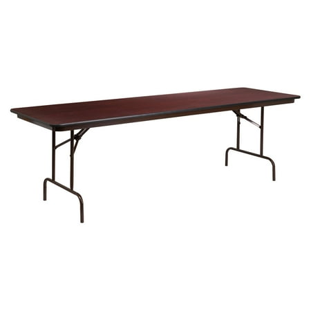 Mahogany Center Table - Flash Furniture 30'' x 96'' Rectangular High Pressure Mahogany Laminate Folding Banquet Table