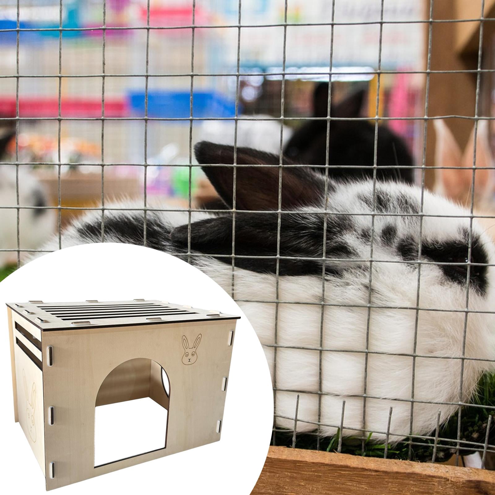 Fzaqwen Rabbit House Cage Accessories Sleeping Bunny Castle for Kittens Gerbil Style B