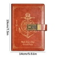 thumbnail image 3 of tzyudk B Password Notebook With Lock B6 Leather Notebook Student High Appearance Diary Notebook Notes Affordable Useful Paper, 3 of 4