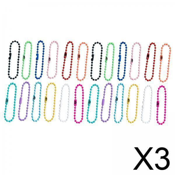 3 Cadenas De Bolas Con Forma De Bola Para Llavero, Etiqueta Para Colgar, Conector Para Placa De Identificación De Perro, 100 Unidades