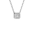 thumbnail image 3 of Araiya Fine Jewelry 14k White Gold Asscher-shape Lab Grown Diamond Solitaire Pendant with Silver Paper Clip Chain Lobster Nacklace (1/3 cttw, D-F Color, VS1 Clarity) 18", 3 of 7