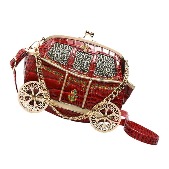 HLONK Sac Bandoulière Tendance en Forme de Voiture avec Intérieur Spacieux et Poches Fonctionnelles Sac à Main en PU