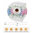 thumbnail image 6 of 15 Inch Round Placemats Set of 6, Blue Pink Hydrangea Non Slip Heat Insulation PP Table Mats, Eucalyptus Leaves Wooden Summer Botanical Washable Place Mats for Kitchen Dining Party Table Decor, 6 of 7