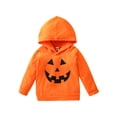 thumbnail image 1 of Kmbangi Children Halloween Hoodie+Pumpkin Face Printed Pattern Pullover, 1 of 9