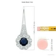 thumbnail image 2 of ANGARA Natural 1.2 Ct Sapphire & Diamond Fish Hook Earrings in 14K White Gold for Women (Size-5mm) | September Birthstone, Anniversary, Jewelry Gift for Women | Natural Blue Sapphire Earrings, 2 of 7