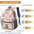 thumbnail image 3 of Highland Cow and Flower Print 17" School Backpacks for Teens,Waterproof Oxford Fabric,S-Shape Padded Straps for School,Travel,Hiking,Camping, 3 of 6