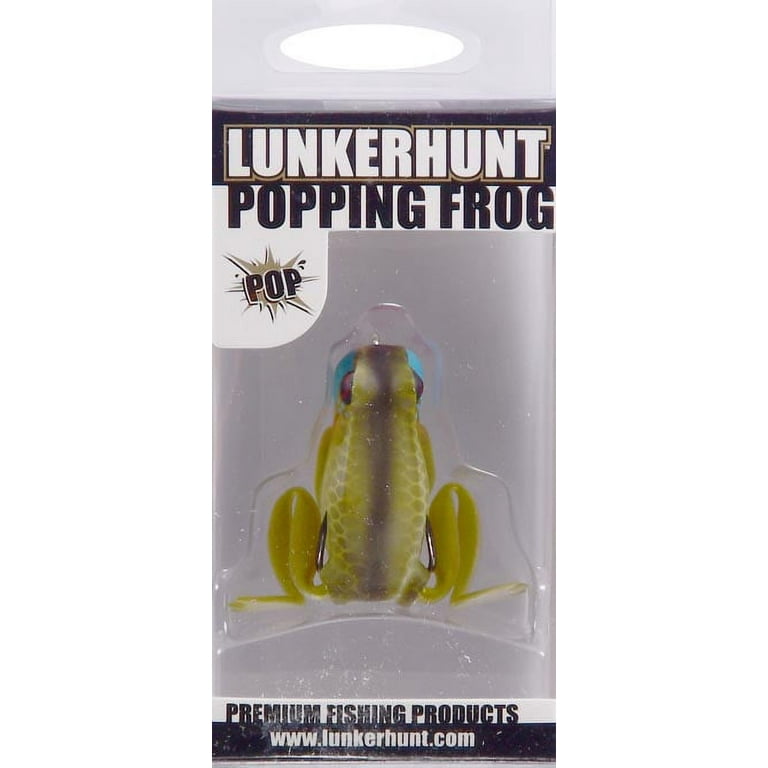 Lunkerhunt Popping Frog - Topwater Lure - Bluegill,1.75in,1/4oz,Soft Baits,Fishing  Lures 
