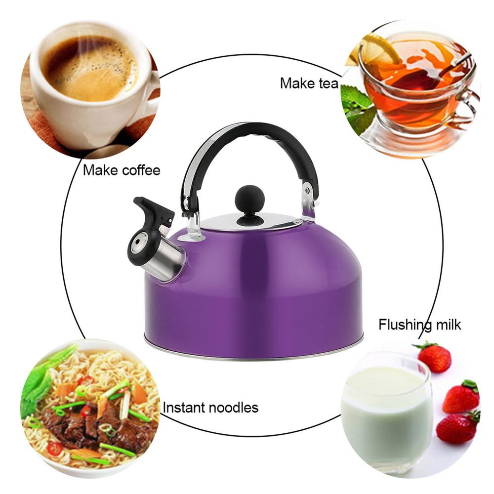Tohuu Whistling Kettle Teapot Stovetop Water Kettle with Ergonomic Handle Whistling Spout Ergonomic Handle Teakettle for Induction Cooker Electric Pottery Stove forceful - image 5 of 9