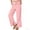 Pink, variant on YABCSAZ Womens Cotton Linen Pants Plus Size Casual Drawstring Elastic High Waisted Wide Leg Pants Loose Lounge Trousers Solid Color Split Casual Palazzo Pants with Pockets