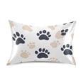 thumbnail image 7 of Yayeee Pillowcase Standard Size Set of 2 Satin Wrinkle Resistant Pillow Case, Black Cat Paw, 7 of 7