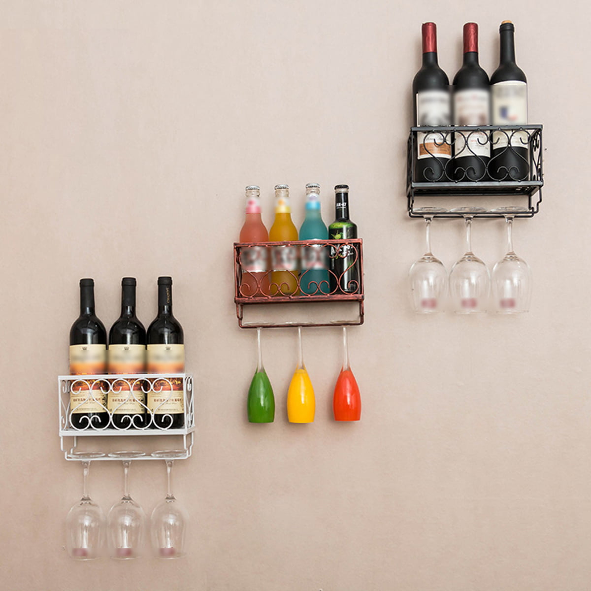 Alessi Foldable Wine Bottle Holder Wall Mounted Wine Rack Hanging Wine Bottle Rack Kitc 